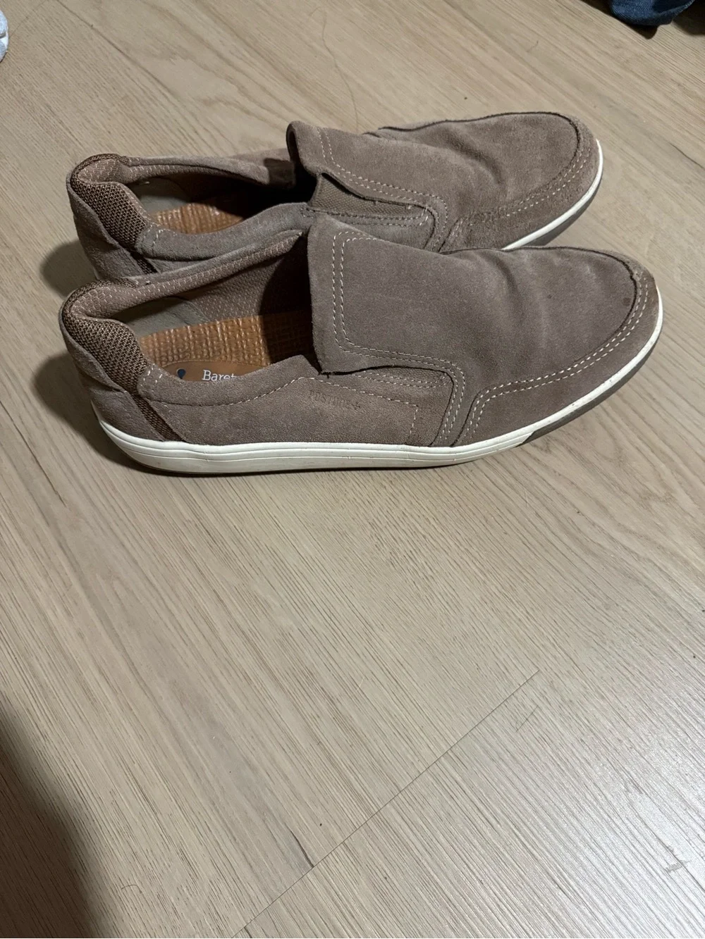 BareTraps Men's Taupe Slip-On Suede Loafers